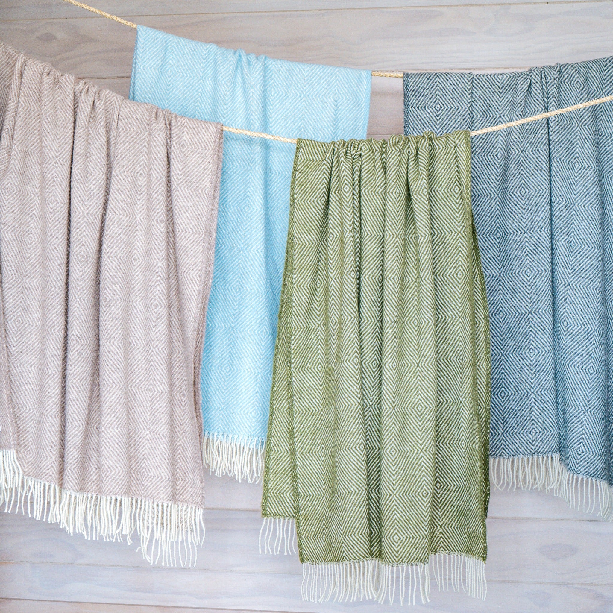 Lina 100% Wool Throw 130x200cm, Almond Beige (8672199278879)
