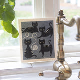 100% Biodegradable Dishcloth, Cat Family (8605392929055)