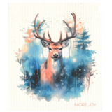 100% Biodegradable Dishcloth, Blue Reindeer