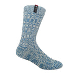 Womens Denmark Wool Socks 2-Pack Gift Box, Light Blue-Burgundy (8326026527007)