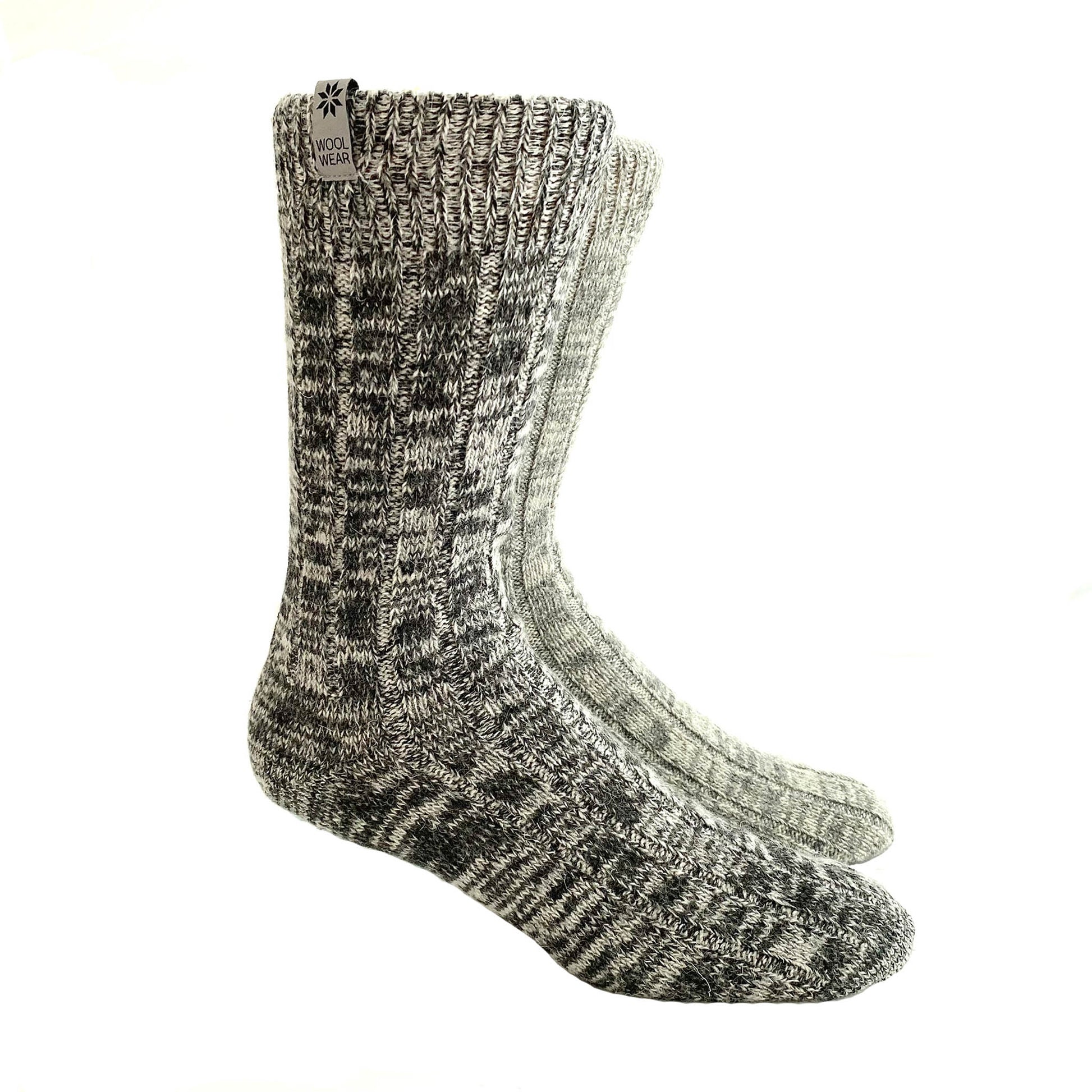 Mens Denmark Wool Socks 2-Pack Gift Box, Light Grey-Dark Grey (8299958436127)