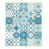 100% Biodegradable Dishcloth, Blue Mosaic