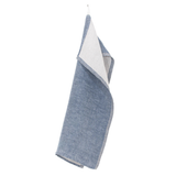 Duo Washed Linen Tea Towel, Blueberry-Linen