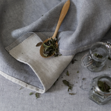 Duo Washed Linen Tea Towel, Graphite-Grey (10238100373791)