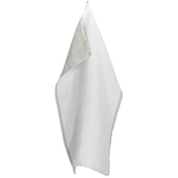 Duo Washed Linen Tea Towel, White-Linen