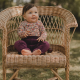 Ma-ia Elisa Velour Baby Pants, Deep Purple