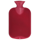 Fashy Hot Water Bottle Single Rib, Red
