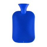 Blue hot water bottle on a white background