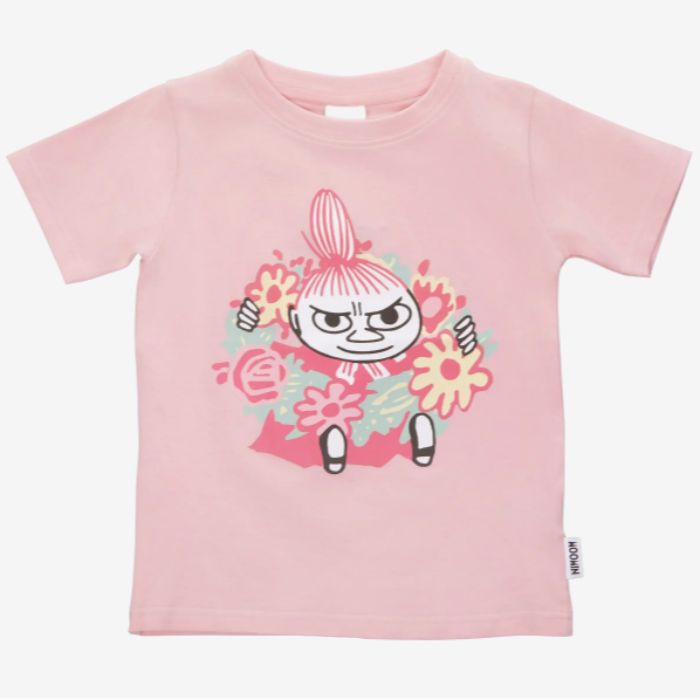 Moomin Flower Crown Kids' T-Shirt, Pink (10262676144415)