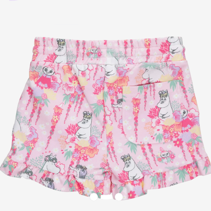 Moomin Flower Crown Kids' Shorts, Pink (10255593046303)
