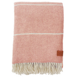 Klippan Frank 100% Wool Throw, Salmon Pink
