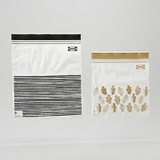 Ikea Istad Zip-Lock Bag, Black/Gold 2.5L and 1.2L