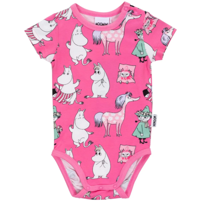 Moomin Girl Gang Short Sleeve Baby Body, Pink (10254682226975)