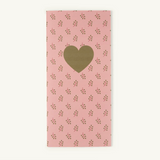 Tall Card with Envelope, Gold Heart
