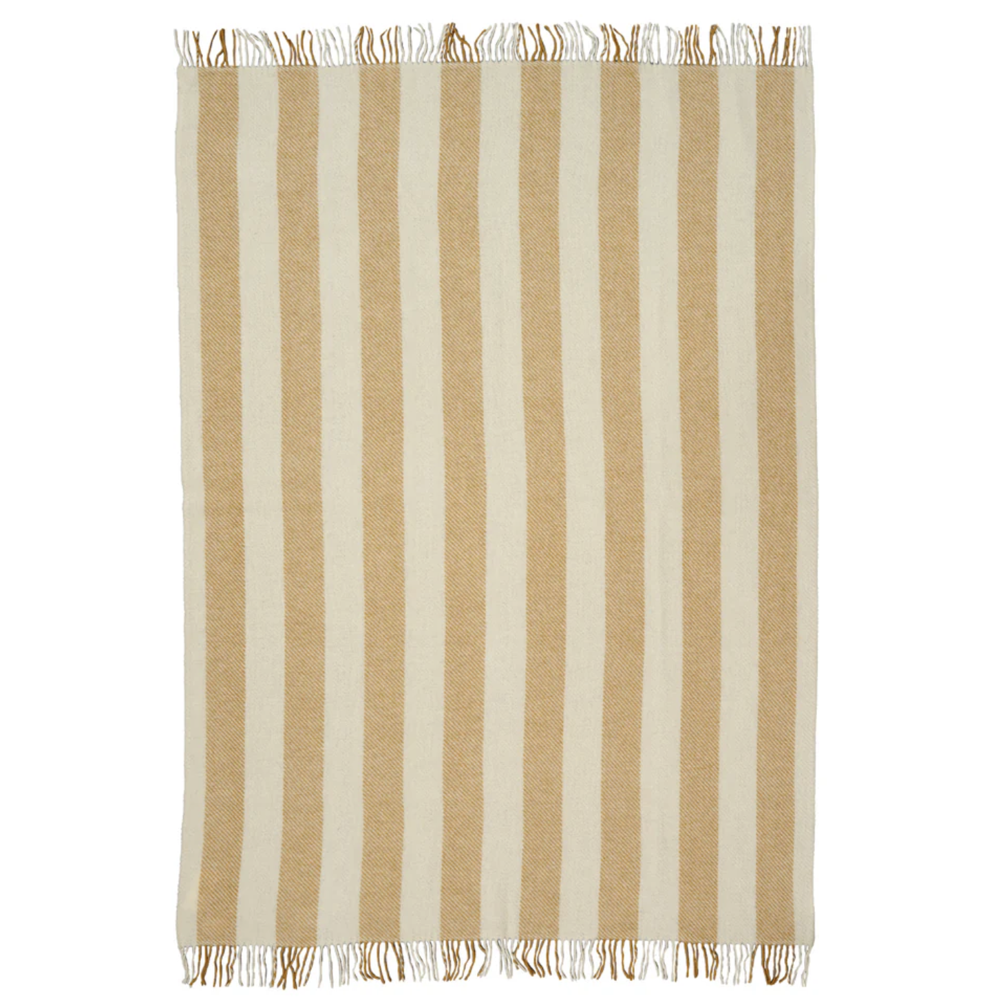Klippan Premium 100% Wool Throw Gotland Vertical Stripe, Butter-White (10144205635871)