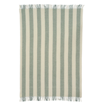 Klippan Premium 100% Wool Throw Gotland Vertical Stripe, Green-White (10144209502495)