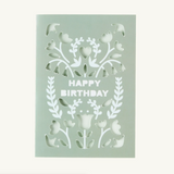 Card with Envelope, Greenery Happy Birthday