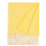 Greta 100% Wool Throw 130x170cm, Bright Yellow