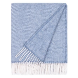 Greta 100% Wool Throw 130x170cm, Heavenly Blue