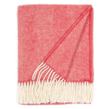Greta 100% Wool Throw 130x170cm, Red