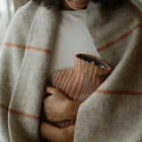Aurora Wool cover with Hot Water Bottle, Cinnamon-Natural Dyed Woad