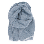 Hug Halaus Washed Linen Scarf 70x200cm, Blueberry (9787160396063)