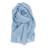 Hug Halaus Washed Linen Scarf 70x200cm, Blueberry (9787160396063)
