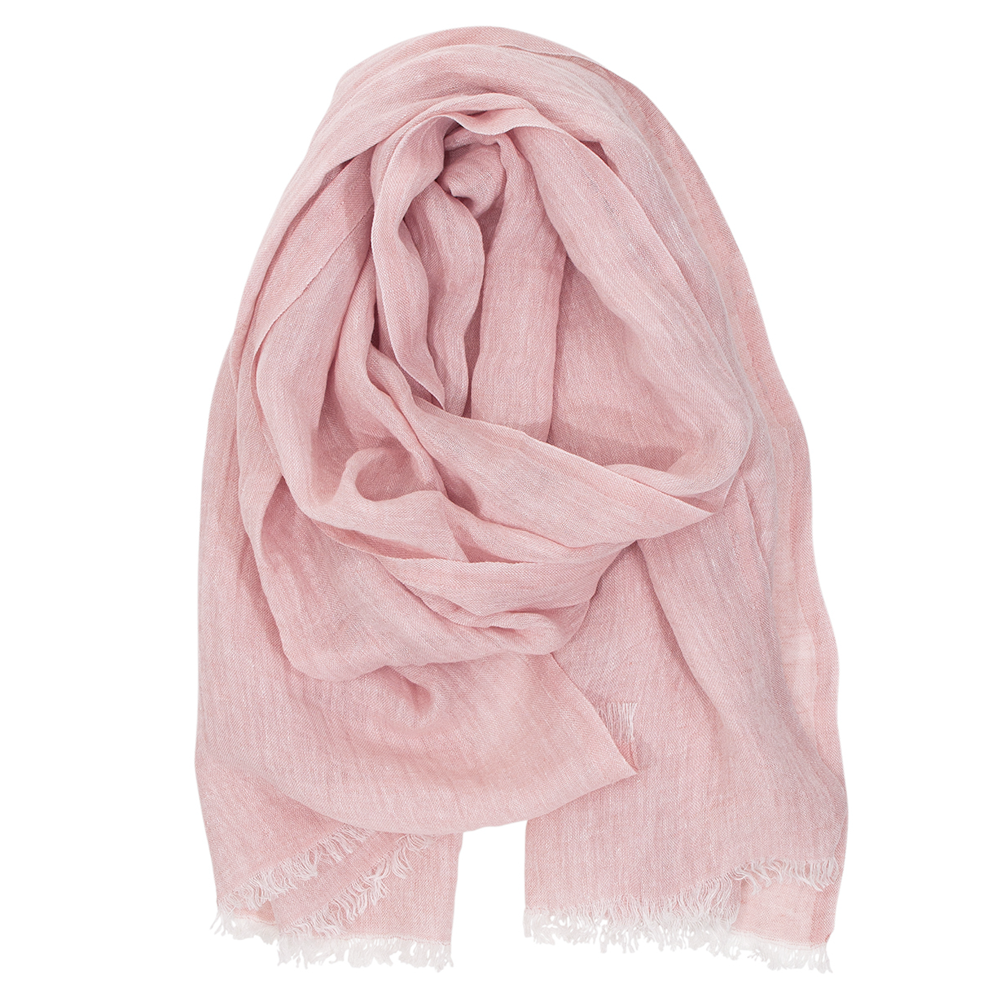 Hug Halaus Washed Linen Scarf 70x200cm, Light Rose (10238091264287)
