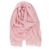Hug Halaus Washed Linen Scarf 35x200cm, Light Rose (10237454811423)