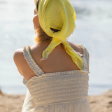 Hali Linen Scarf 70x70cm, Bright Yellow (10224919937311)