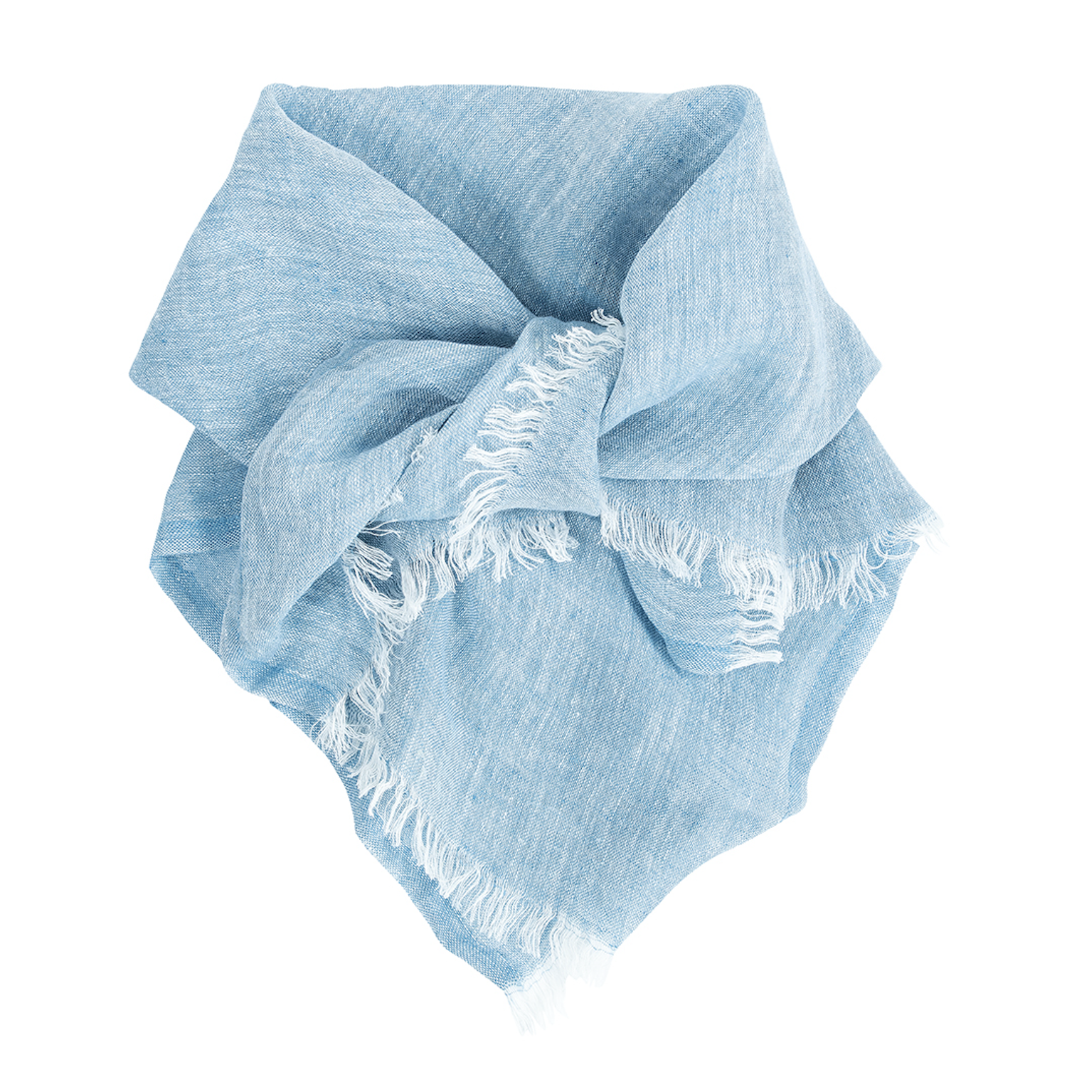 Hali Linen Scarf 70x200cm, Rainy Blue (10224920166687)