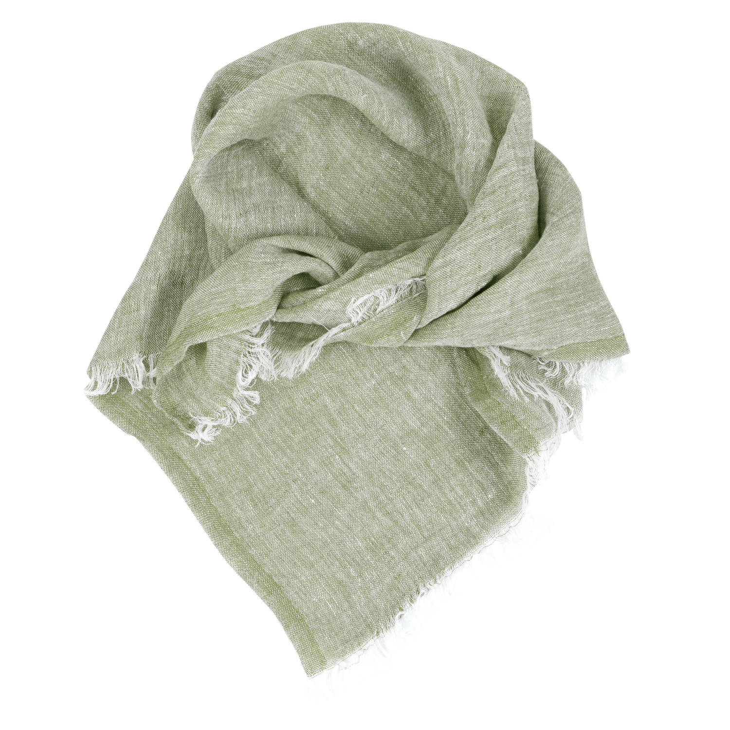 Hali Linen Scarf 70x70cm, Olive (10224920101151)