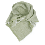 Hali Linen Scarf 70x70cm, Olive (10224920101151)