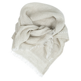 Hali Linen Scarf 70x70cm, Linen (10224920068383)