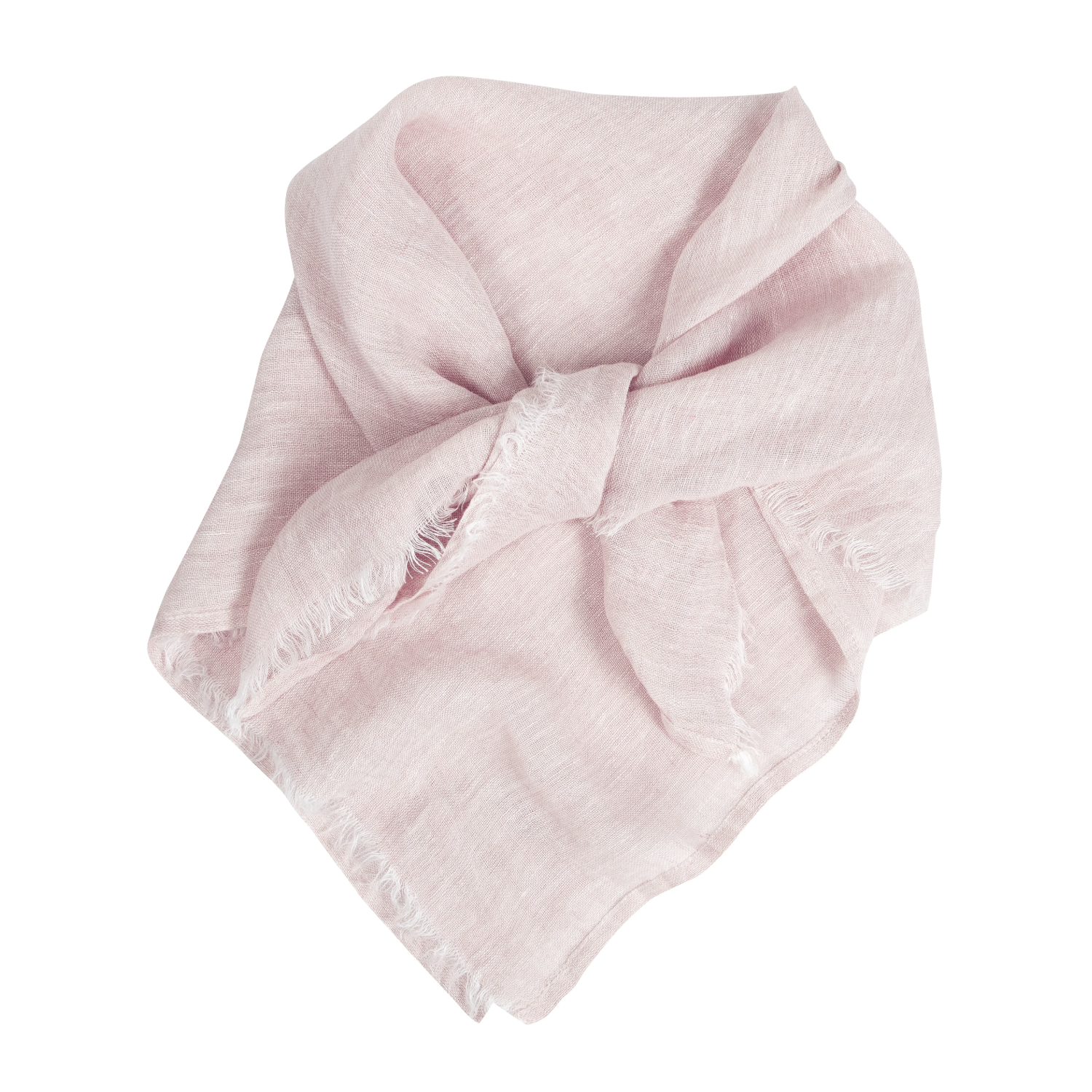 Hali Linen Scarf 70x70cm, Light Rose (10224919970079)