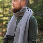 Hanki Merino Scarf, Grey (10237454483743)