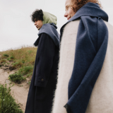 Hanki Merino Scarf, Dark Blue