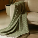 Havas 100% Wool Throw, Olive