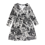 Moomin Womens' Dress Hely Park, Black-White (10209567670559)