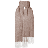 Herringbone Wool Scarf, Brown