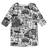 Moomin Womens' Dress Hilda Park, Black-White (10209567932703)