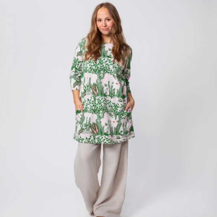Moomin Hilda Women's Tunic Spring Chestnut, Rose-Green (10257628496159)