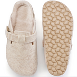 Hilma Wool Bland Slippers, Creme