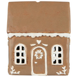 Gingerbread  House Tealight Holder, door wreath