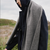 Huurre Merino Scarf, Dark Blue