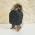 Ida Wool Beanie with Racoon Pompom, Dark Grey (10181563515167)