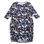 Moomin Womens' Dress Iida Magnolia, Dark Blue (10209564492063)