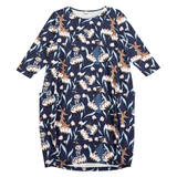 Moomin Womens' Dress Iida Magnolia, Dark Blue (10209564492063)