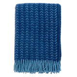 Klippan Ilse 100% Wool Throw, Blue