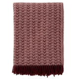 Klippan Ilse 100% Wool Throw, Bordeaux-Pink